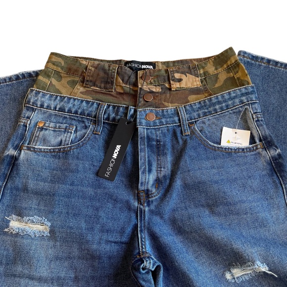 Fashion Nova’ High Waist Camo Jeans - Picture 1 of 11